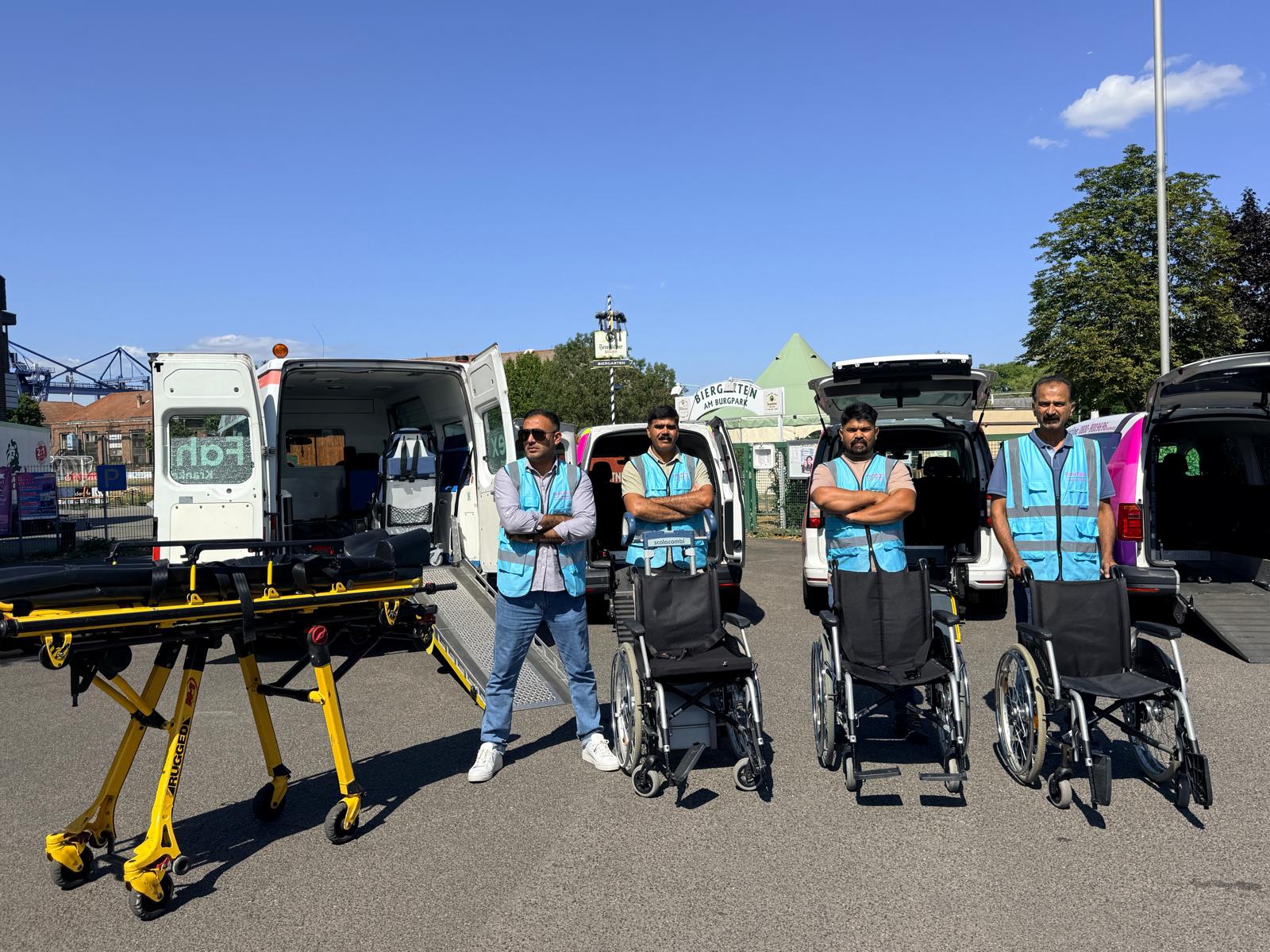 RheinMobil-Rollstuhlfahrten in Trebur mit barrierefreiem Spezialfahrzeug und Rampe